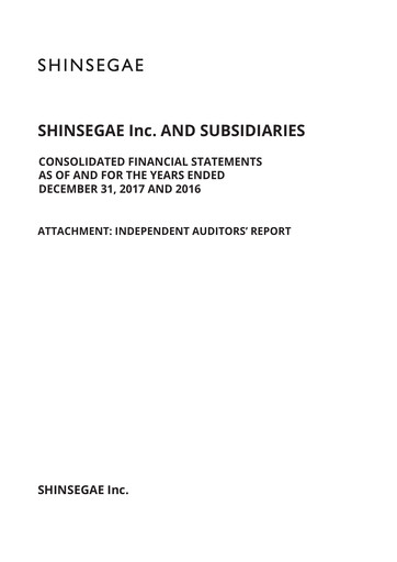 Thumbnail Shinsegae Financial Statement 2016-2017