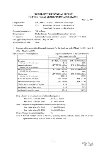 Thumbnail Secom
 Financial Statement 2004