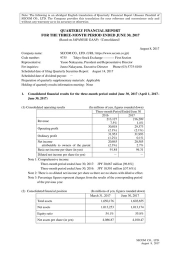 Vorschaubild Secom
 Quartalsbericht 2017-q1