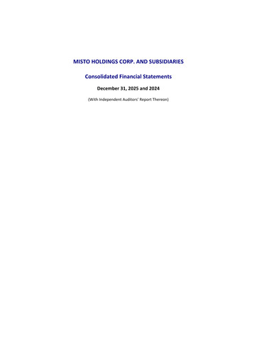 Thumbnail Misto Holdings (Fila) Financial Statement 2025