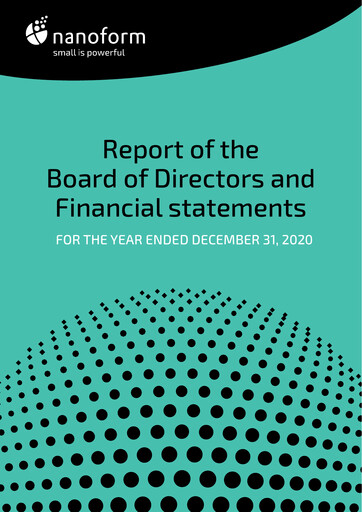 Thumbnail Nanoform Finland Financial Statement 2020