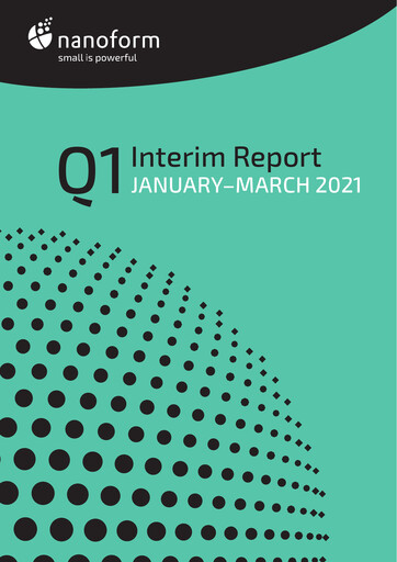 Thumbnail Nanoform Finland Quarterly Report 2021-q1