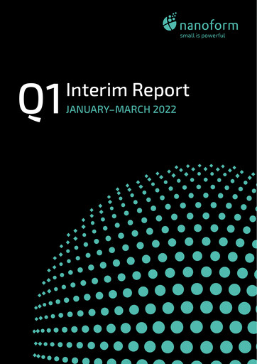 Thumbnail Nanoform Finland Quarterly Report 2022-q1