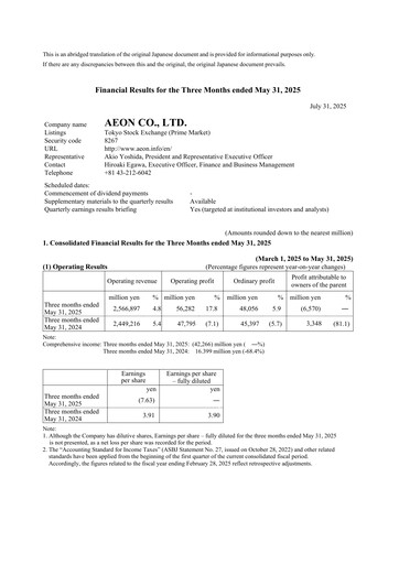 Thumbnail Aeon Quarterly Report fy2026-q1