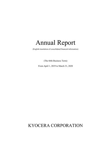 Thumbnail Kyocera
 Annual Report fy2020