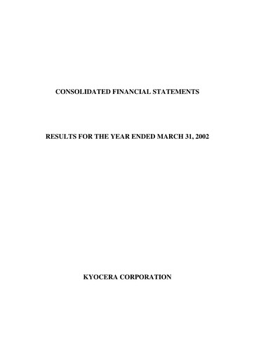 Thumbnail Kyocera
 Financial Report 2002