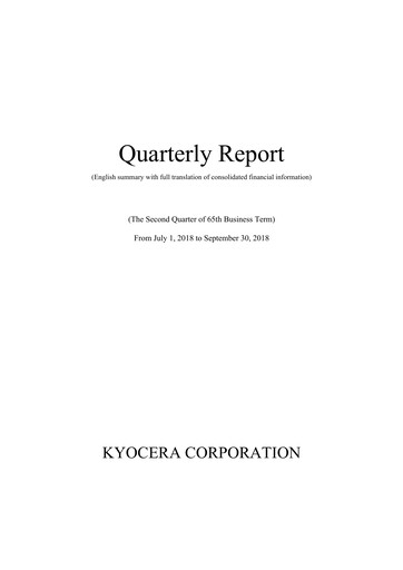 Thumbnail Kyocera
 Quarterly Report fy2019-q2