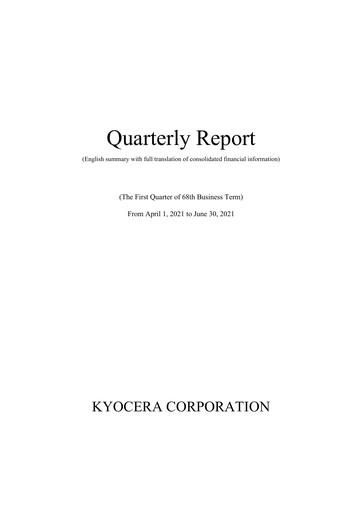 Thumbnail Kyocera
 Quarterly Report fy2022-q1