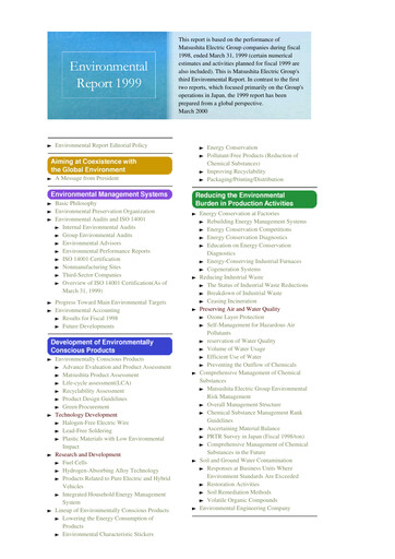 Miniature Panasonic Rapport de durabilité 1999