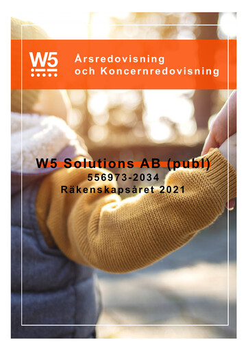 Thumbnail W5 Solutions AB Annual Report 2021