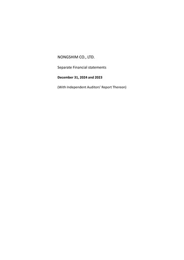 Thumbnail Nongshim Financial Statement 2024