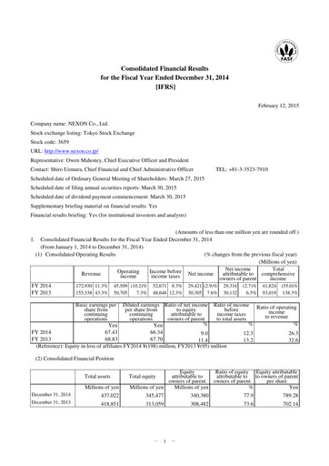 Thumbnail Nexon Financial Statement 2014