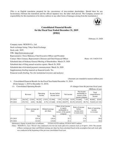Thumbnail Nexon Financial Statement 2019