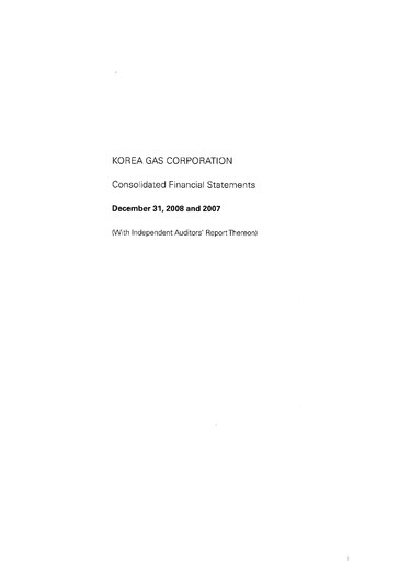 Thumbnail Korea Gas Financial Statement 2007-2008