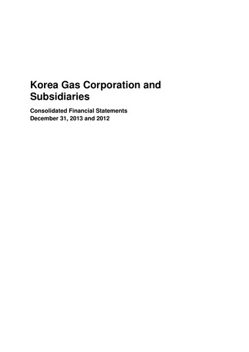 Thumbnail Korea Gas Financial Statement 2012-2013
