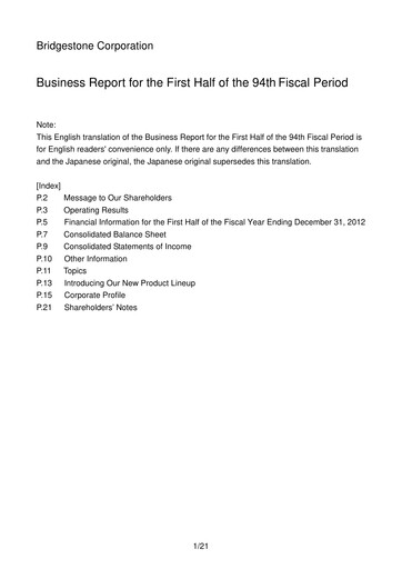 Thumbnail Bridgestone
 Half-year Report 2012-h1