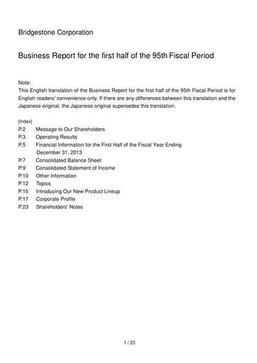 Thumbnail Bridgestone
 Half-year Report 2013-h1