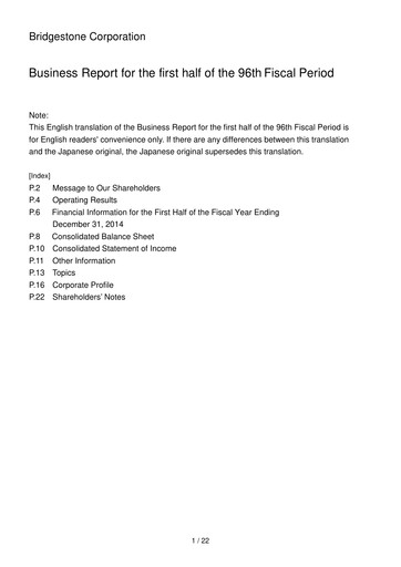 Thumbnail Bridgestone
 Half-year Report 2014-h1