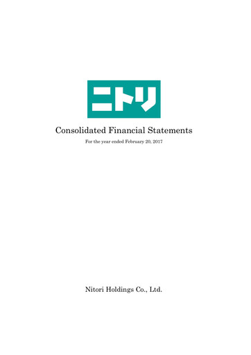 Thumbnail Nitori Holdings
 Financial Statement fy2017