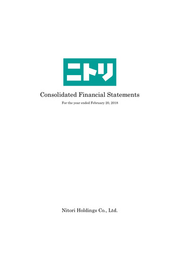 Thumbnail Nitori Holdings
 Financial Statement fy2018