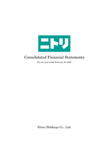 Thumbnail Nitori Holdings
 Financial Statement fy2020