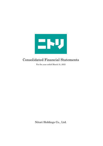 Thumbnail Nitori Holdings
 Financial Statement fy2023