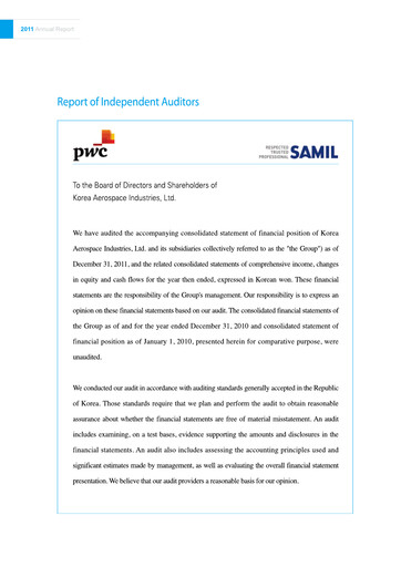 Thumbnail Korea Aerospace Industries Financial Statement 2011
