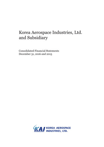 Thumbnail Korea Aerospace Industries Financial Statement 2016