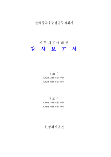 Thumbnail Korea Aerospace Industries Financial Statement 2019