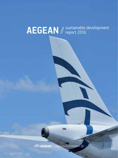 Miniature Aegean Airlines Rapport de durabilité 2016