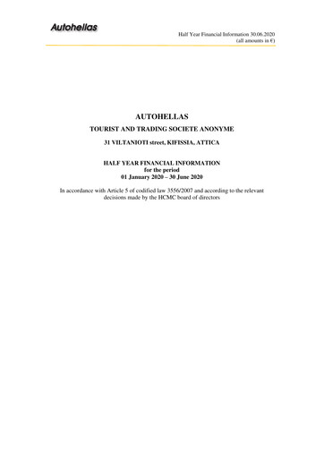 Miniature Autohellas Rapport semestriel 2020