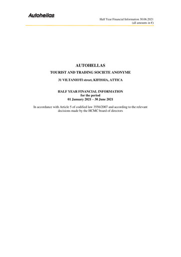 Miniature Autohellas Rapport semestriel 2021