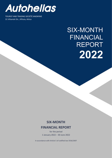 Miniature Autohellas Rapport semestriel 2022