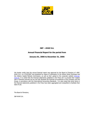 Thumbnail Avax S.A. Financial Report 2006