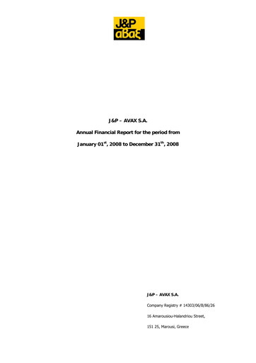 Thumbnail Avax S.A. Financial Report 2008