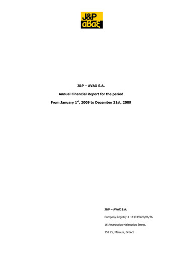 Thumbnail Avax S.A. Financial Report 2009