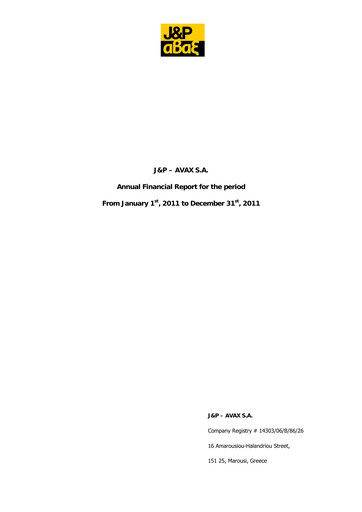 Thumbnail Avax S.A. Financial Report 2011