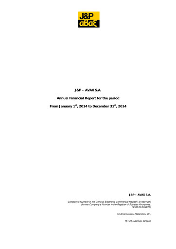 Thumbnail Avax S.A. Financial Report 2014