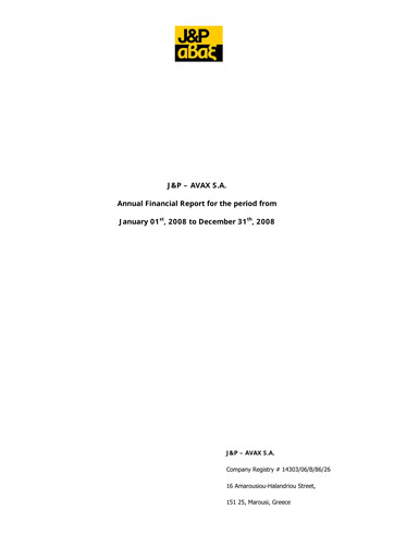 Thumbnail Avax S.A. Financial Statement 2008