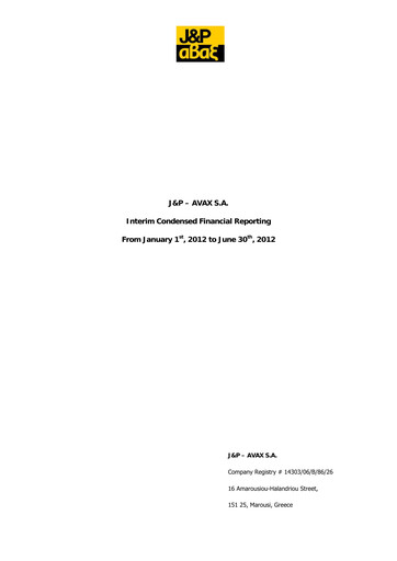 Thumbnail Avax S.A. Half-year Report 2012-h1