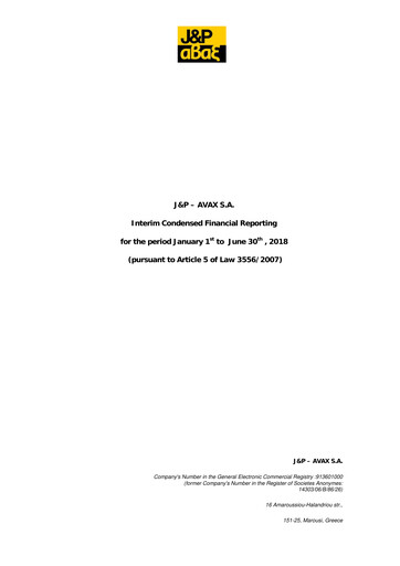 Thumbnail Avax S.A. Half-year Report 2018-h1