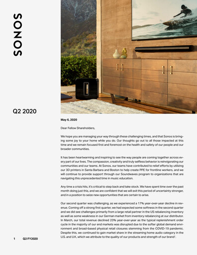 Vorschaubild Sonos
 Quartalsbericht 2020-q2