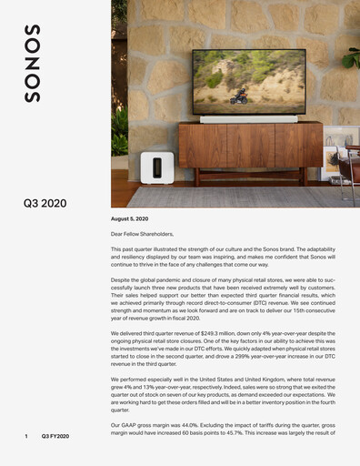 Vorschaubild Sonos
 Quartalsbericht 2020-q3