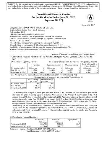 Thumbnail Nippon Paint
 Half-year Report 2017-h1
