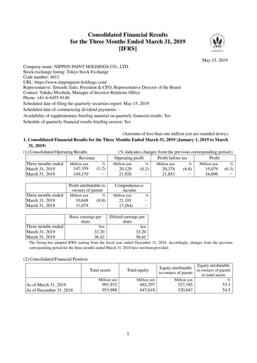 Thumbnail Nippon Paint
 Quarterly Report 2019-q1
