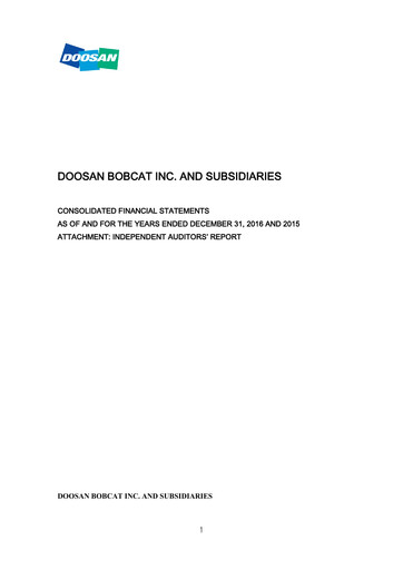Thumbnail Doosan Bobcat Financial Statement 2016