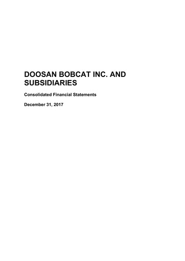 Thumbnail Doosan Bobcat Financial Statement 2017