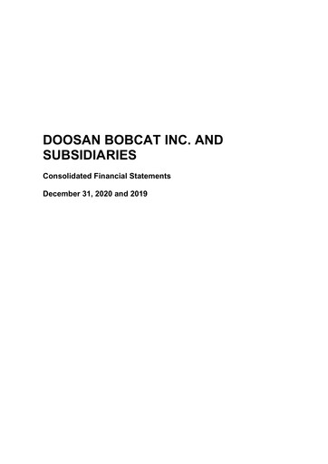 Thumbnail Doosan Bobcat Financial Statement 2020