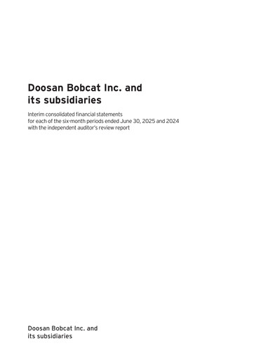 Vorschaubild Doosan Bobcat Halbjahresbericht 2025-h1