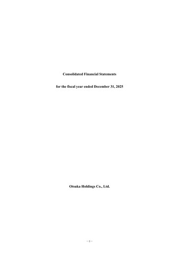 Thumbnail Otsuka Holdings
 Financial Statement 2025